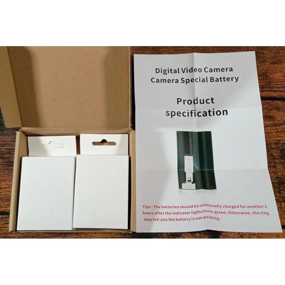 Rechargeable Digital Video Camera Battery Pack (2-Pack)